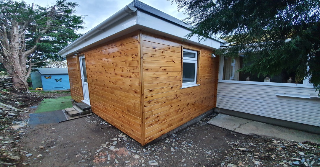 Complete build of a Timber frame extension.